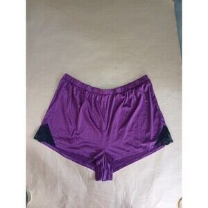 Torrid Satin Sleep Shorts Womens 4X Purple Lace Elastic Waist